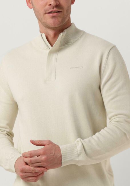 Nicht-gerade weiss PUREWHITE Pullover HALF ZIP WITH RIBBED COLLAR - large