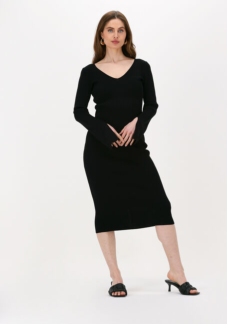 Schwarze NOTES DU NORD Midikleid CHRISTINE KNITTED DRESS - large