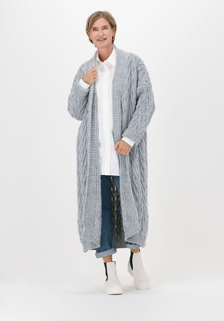Graue SIMPLE Strickjacke PISO - large