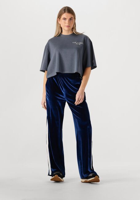 Graue ALIX THE LABEL T-shirt LADIES KNITTED FLOWY CROPPED TSHIRT - large