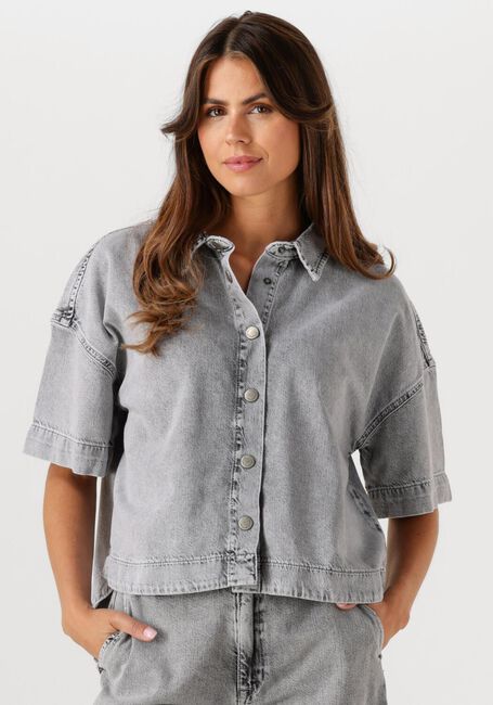 Hellgrau MY ESSENTIAL WARDROBE Blusen MALOMW143 BOXY SHORT SHIRT - large