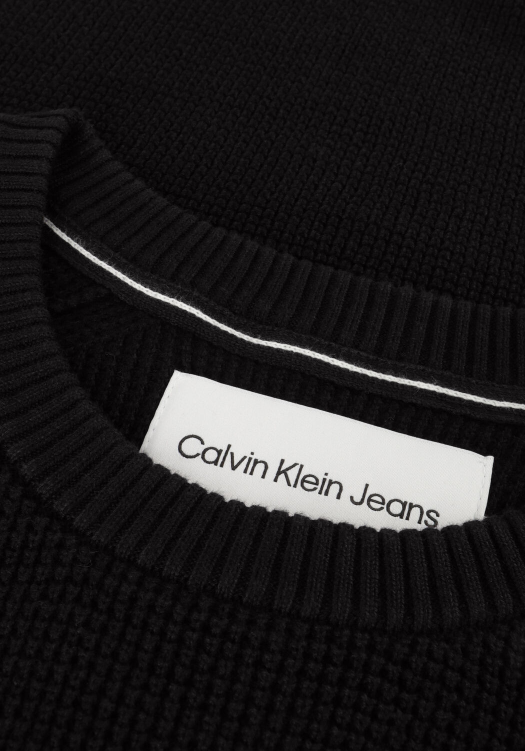 Schwarze CALVIN KLEIN Sweatshirt BADGE EASY SWEATER - large