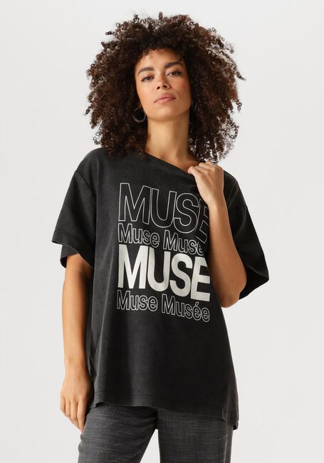 Schwarze COPENHAGEN MUSE T-shirt CMMUSE-LOGO-TEE - large