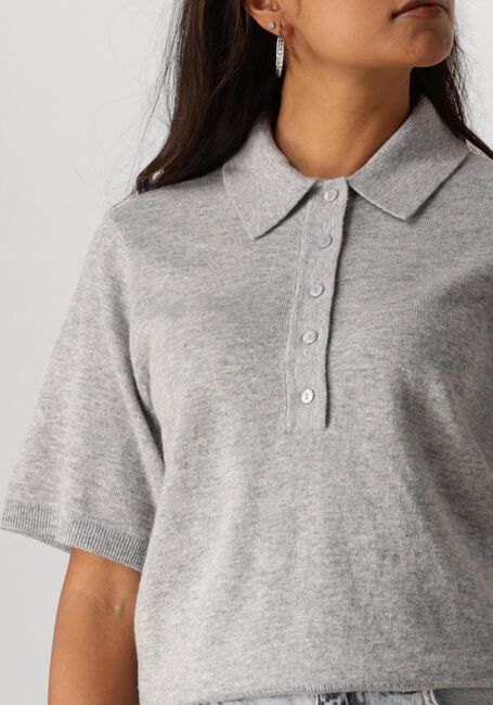 Graue NEO NOIR T-shirt GRACIE KNIT POLO TEE - large