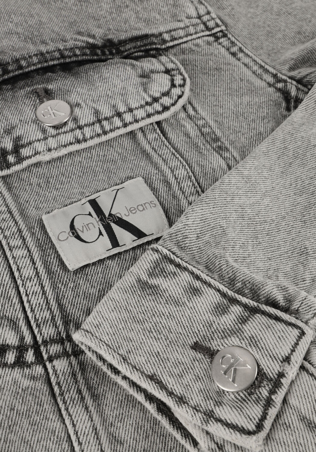 Graue CALVIN KLEIN Jeansjacke REGULAR 90'S DENIM JACKET - large