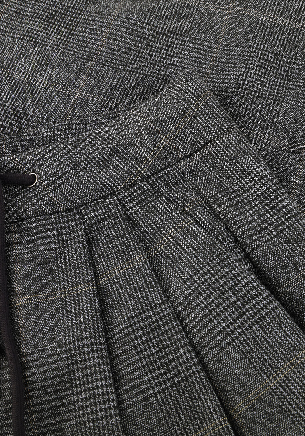 Graue HAUTE L'AMITI&Eacute; Weite Hose MICHELLE CHECK TAILOR TIE TALL PANTS - large