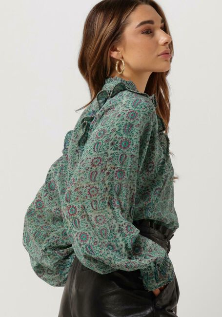 Blaue SISSEL EDELBO Blusen JUANA SILK SHIRT - large