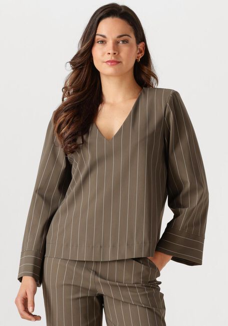 Olive STUDIO ANNELOES Top Cilou stripe top - large