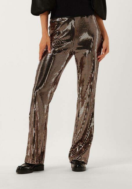 Bronzefarbene CO'COUTURE Schlaghose MIRROR FLARE PANT - large