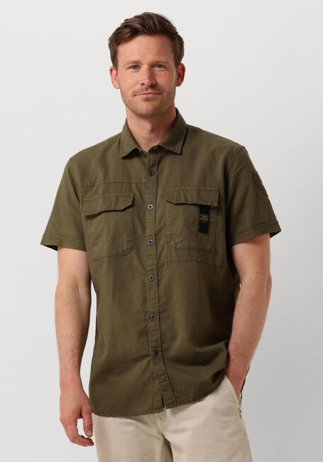 Grüne PME LEGEND Casual-Oberhemd SHORT SLEEVE SHIRT CTN/LINEN - large