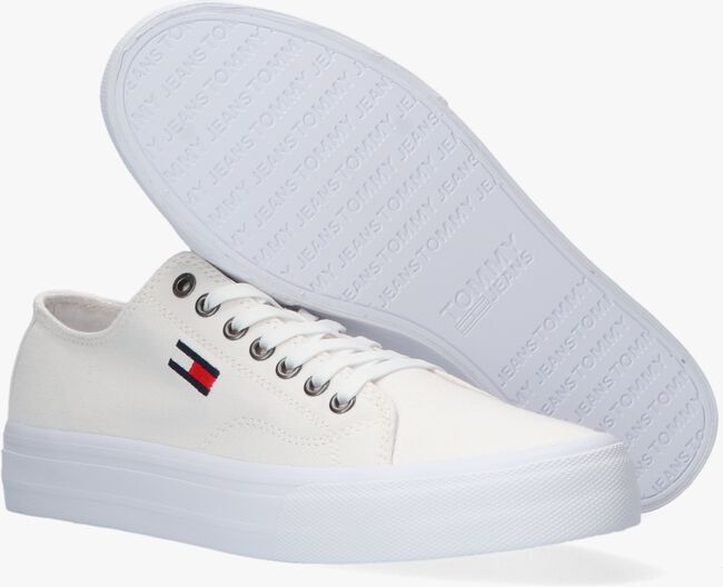 Weiße TOMMY HILFIGER Sneaker low LONG LACE UP VULC - large