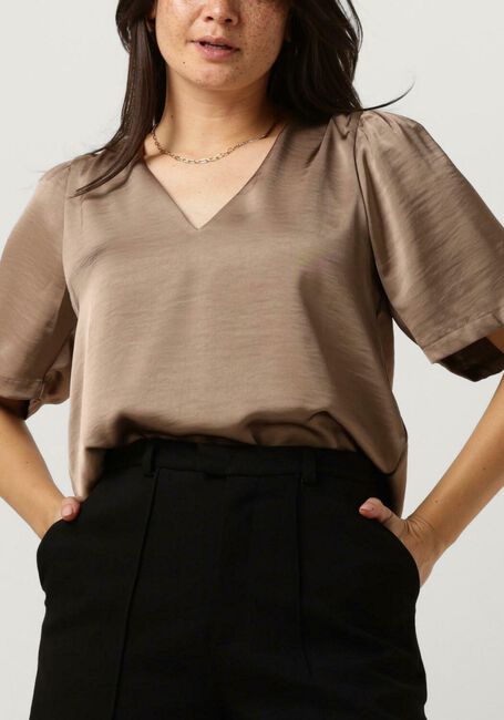 Taupe NEO NOIR Blusen LARGO HEAVY SATEEN BLOUSE - large