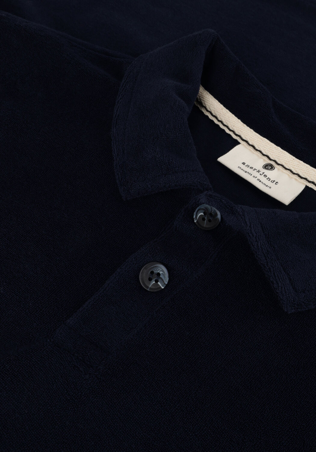 Dunkelblau ANERKJENDT Polo-Shirt AKKIKKI S/S FROTTE POLO TEE - large