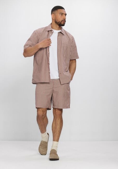 Beige SELECTED MEN Kurze Hose SLHREGSTUART SEERSUCKER  SHORTS - large