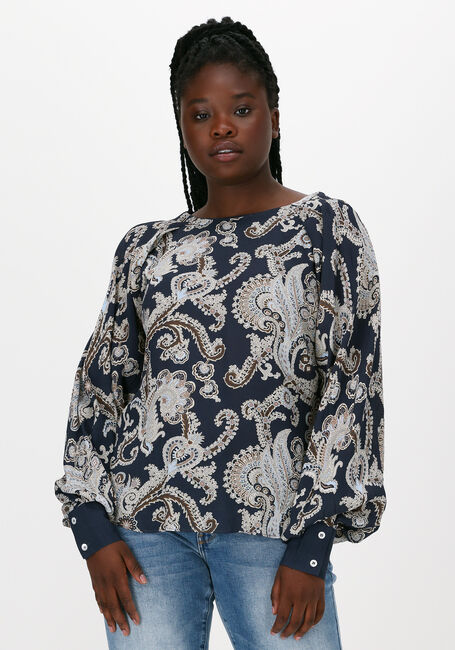 Blaue MOS MOSH Blusen URIKA PERSIA LS BLOUSE - large
