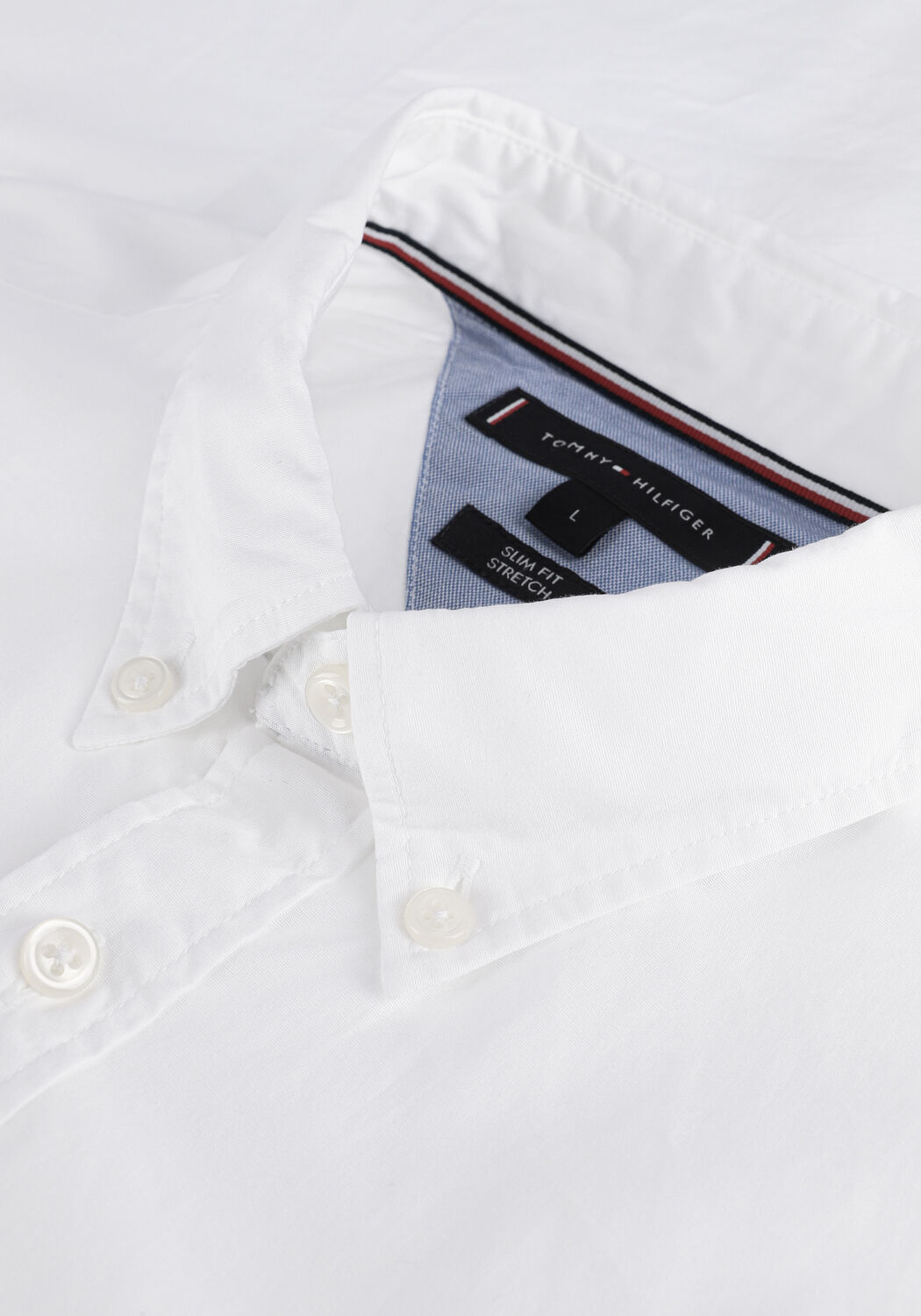 Wei&szlig;e TOMMY HILFIGER Casual-Oberhemd CORE STRETCH SLIM POPLIN SHIRT - large