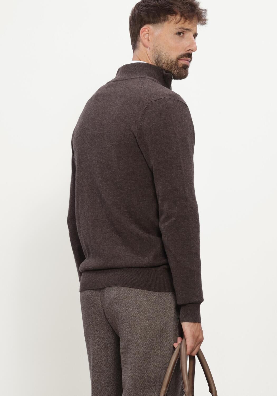 Braune PROFUOMO Pullover NEW WOOL BLEND - large