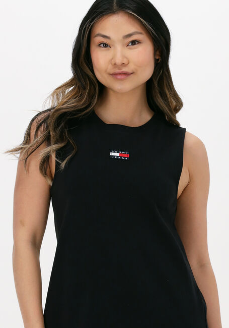 Schwarze TOMMY JEANS Minikleid TJW BADGE TANK DRESS - large