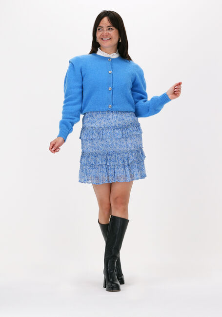 Blaue LEON & HARPER Strickjacke MADDY MMP02 PLAIN - large