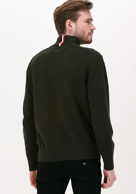 Olive TOMMY HILFIGER Rollkragenpullover MOULINE MOCK NECK - large