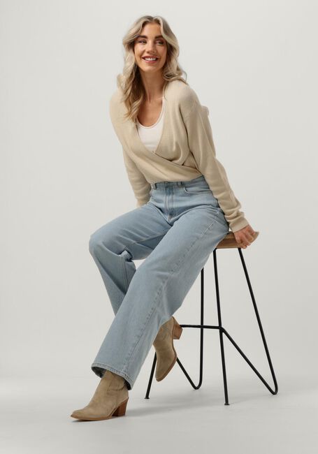 Beige MINUS Pullover ALINE WRAP KNIT PULLOVER - large