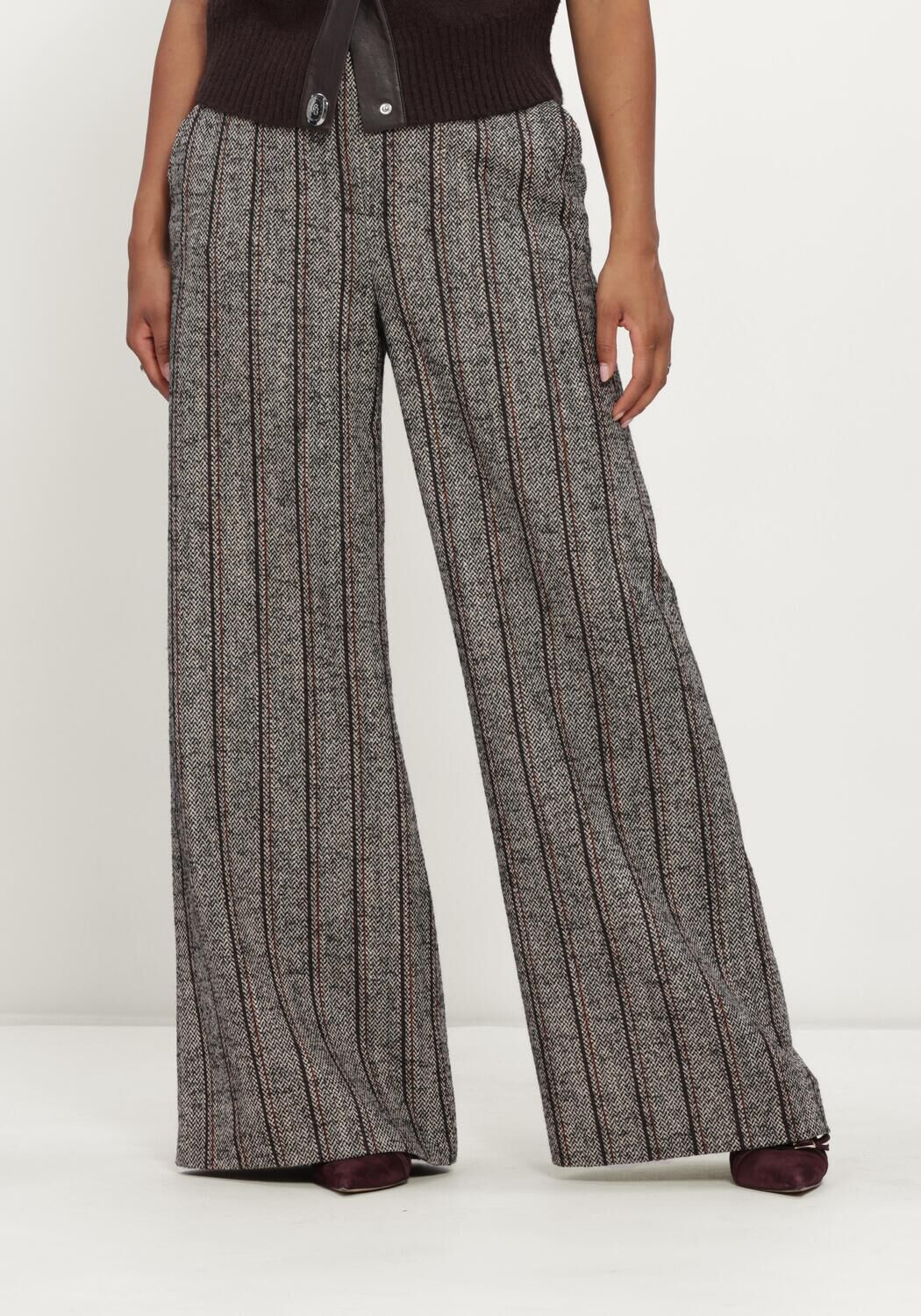 Graue CAROLINE BISS Weite Hose 4577 - large