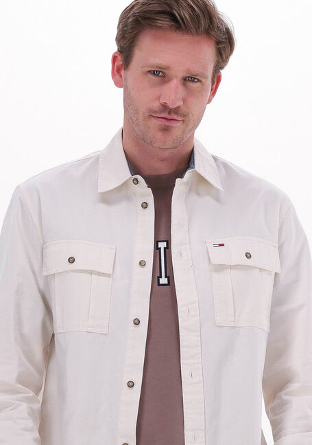Weiße TOMMY JEANS Overshirt TJM ESSENTIAL TWILL OVERSHIRT - large