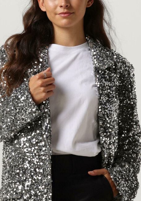 Silberne NOTRE-V Blazer NV-CHRISTINE GLITTER VELVET BLAZER - large
