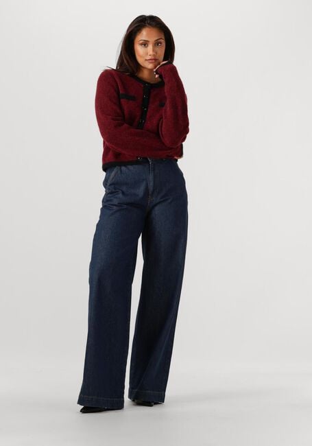 Rote GESTUZ Strickjacke GZALPHA LS CONTRAST CARDIGAN - large