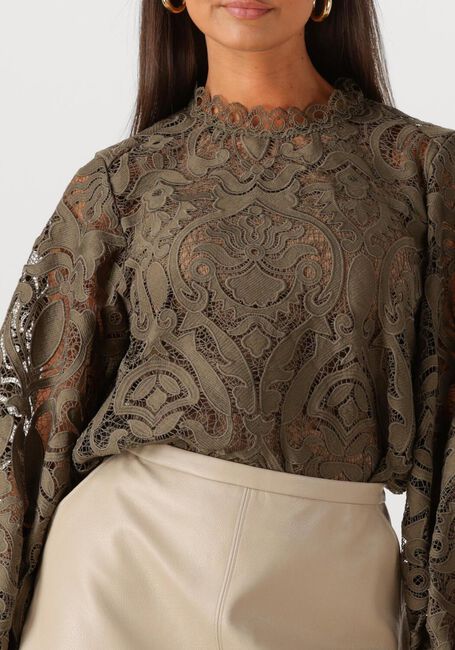 Olive SUMMUM Blusen BLOUSE LACE - large