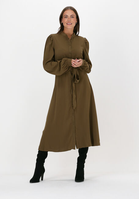 Grüne NA-KD Midikleid BALLON SLEEVE MIDI DRESS - large