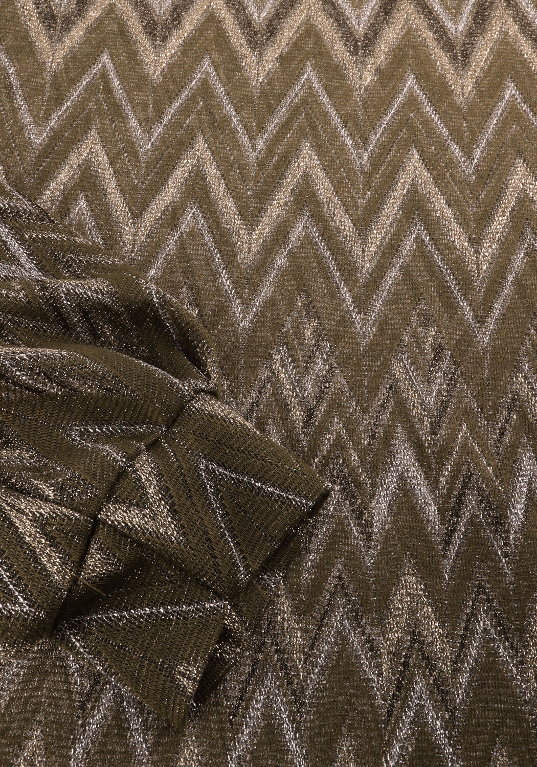 Gr&uuml;ne SUMMUM Top TOP LONG SLEEVE ZIG ZAG LUREX - large