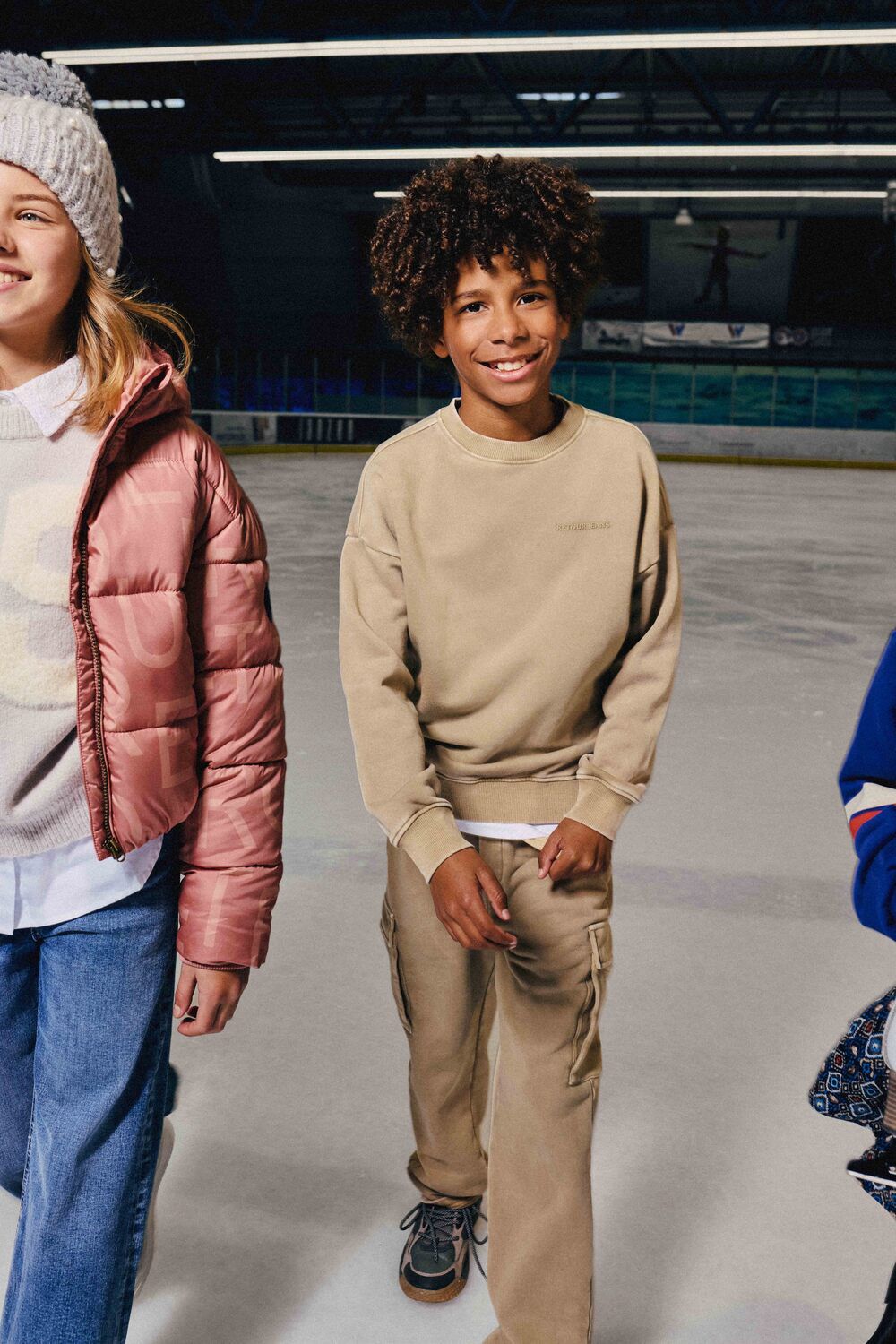 Beige RETOUR Sweatshirt PETER - large