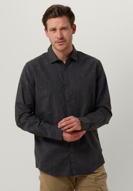 Dunkelblau PME LEGEND Casual-Oberhemd LONG SLEEVE SHIRT PRINT ON CTN SLUB - large