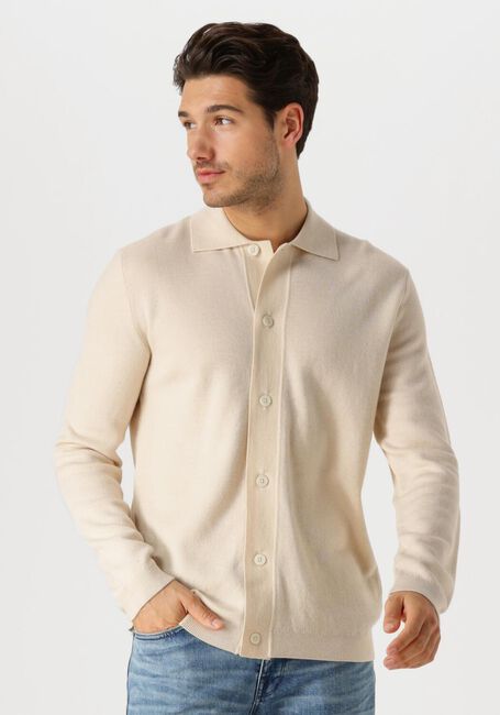 Ecru SELECTED HOMME Pullover & Cardigans LSHTRAY LS KNIT MERINO BUTTEN CARDIGAN - large