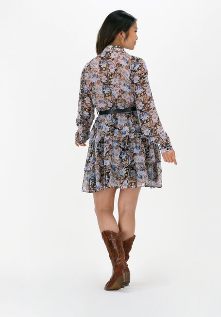 Mehrfarbige/Bunte COLOURFUL REBEL Minikleid KIMI PAISLEY FLORAL MIXED MINI BELTED RUFFLE DRESS - large