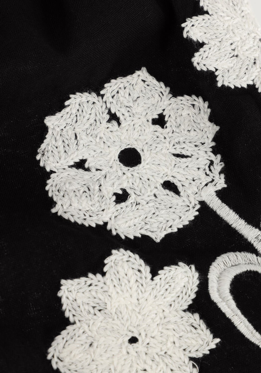 Schwarze SCOTCH & SODA Minikleid MINI DRESS WITH SLEEVE EMBROIDERY - large