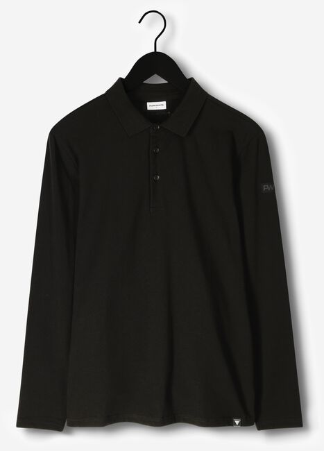 Schwarze PUREWHITE Polo-Shirt POLO LONG SLEEVE WITH LOGO TAPE ON SLEEVE - large