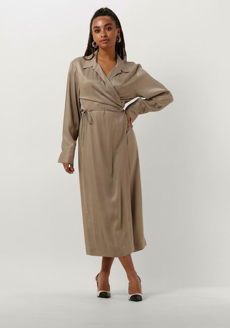 Beige SECOND FEMALE Midikleid ERINA DRESS - large