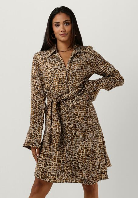 Braune SECOND FEMALE Minikleid POLINE WRAP DRESS - large