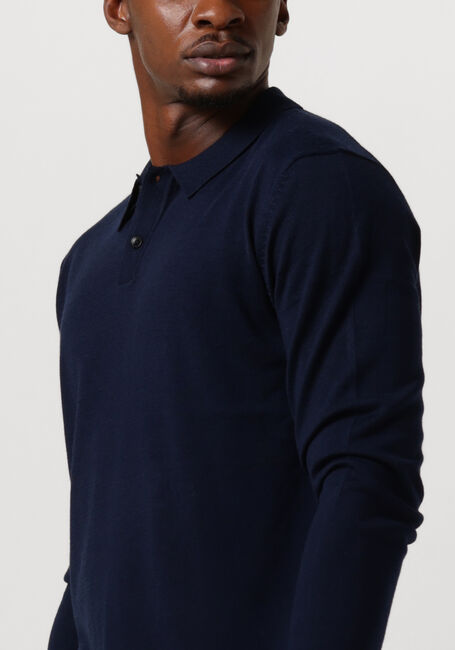 Dunkelblau SELECTED HOMME Polo-Shirt SLHTOWN MERINO COOLMAX KNIT POLO NOOS - large