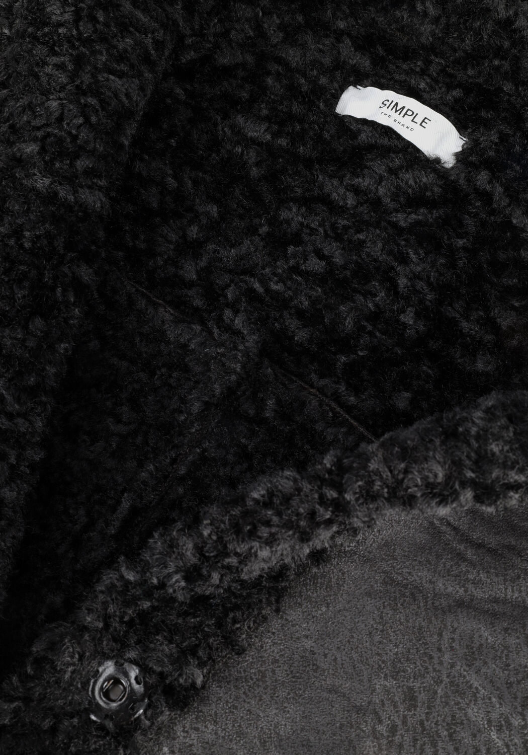 Schwarze SIMPLE Gilet SIMBA JER-SHERPA-22-3 - large