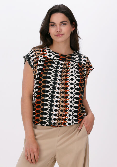 Weiße SUMMUM Blusen TOP HONEYCOMB PRINT ON VISCOSE EA - large