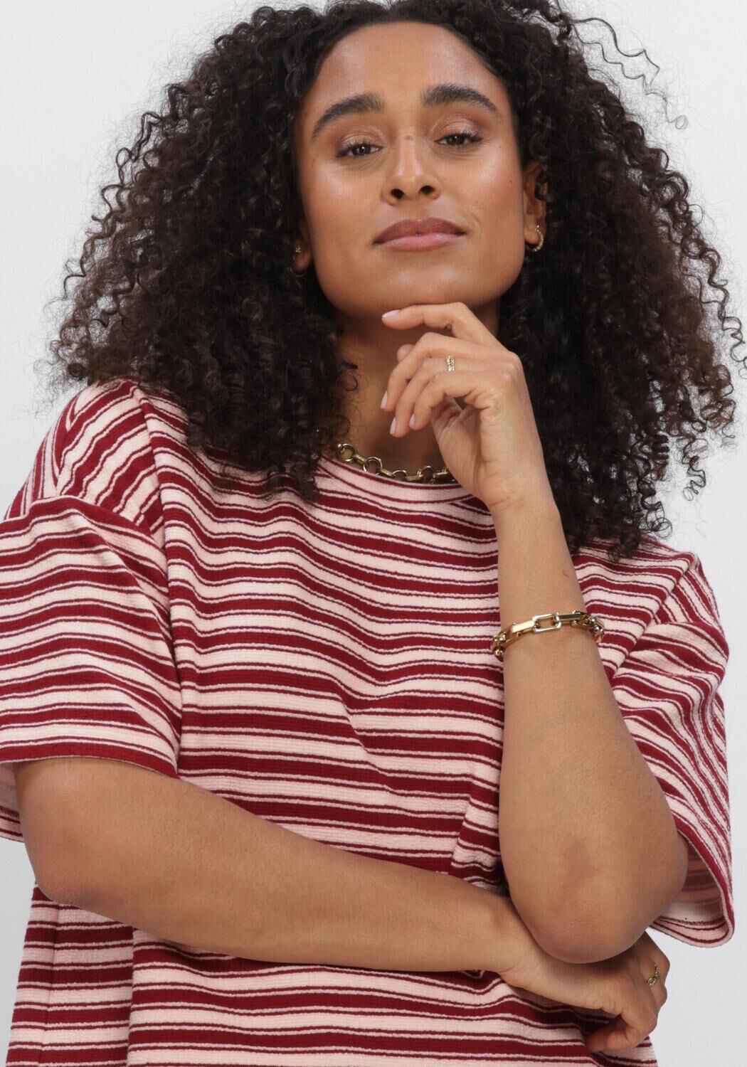 Rote MSCH COPENHAGEN Top MSCHCESSALIA TEE - large