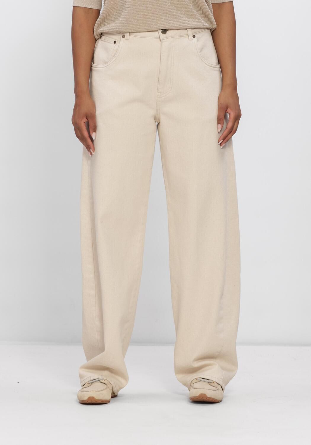 Ecru NUKUS Weite Hose PETRA PANTS - large