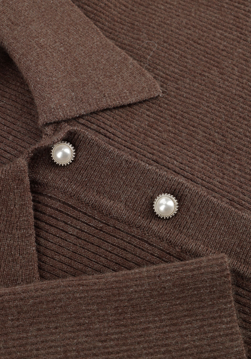 Braune NEO NOIR Blusen PANAMA KNIT BLOUSE - large