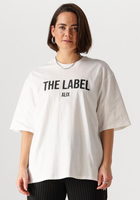Weiße ALIX THE LABEL T-shirt LADIES KNITTED THE LABEL TSHIRT - large