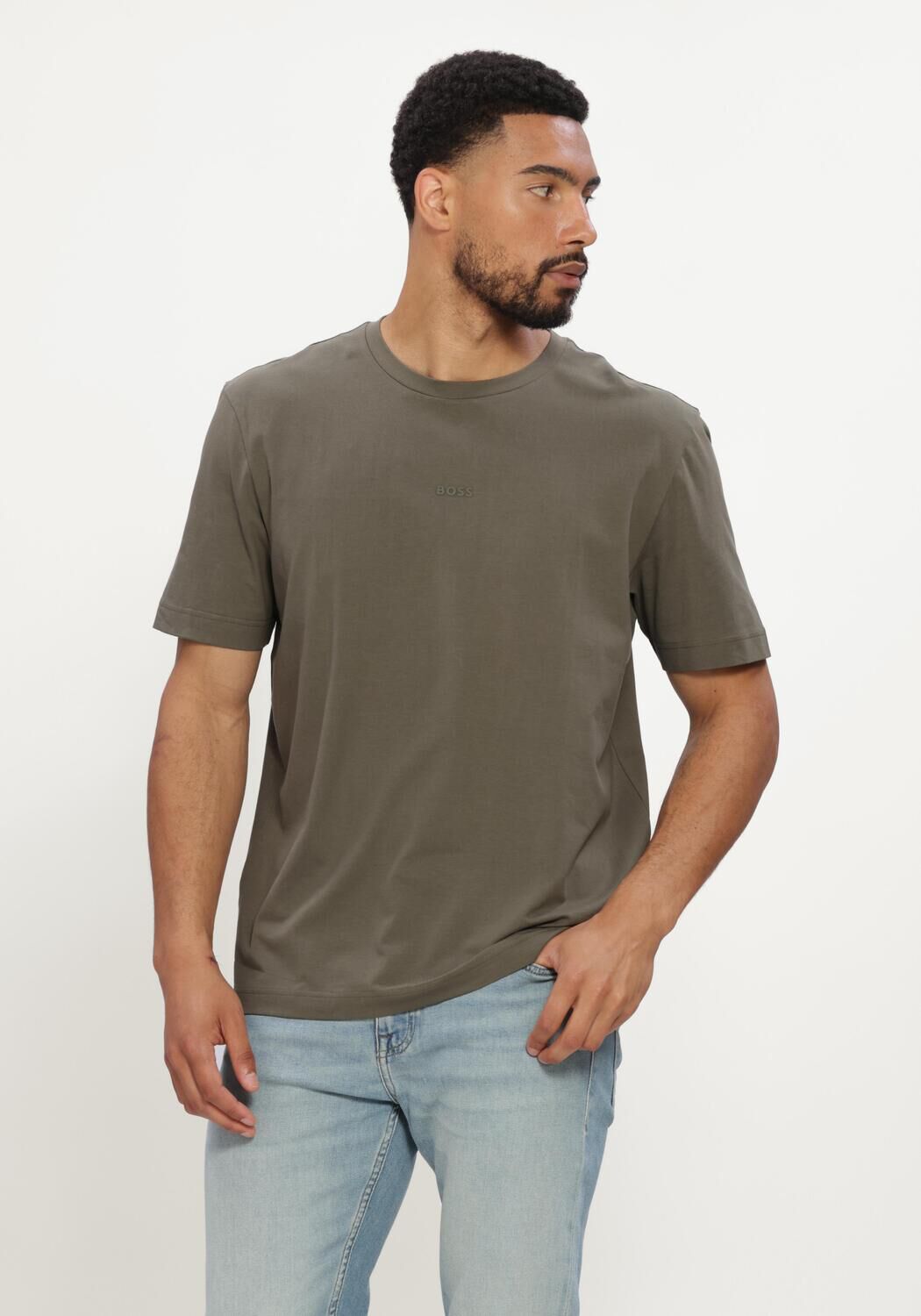 Khaki BOSS ORANGE T-shirt TCHUP 10242929 01 - large