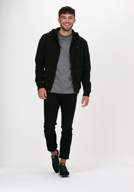 Schwarze SELECTED MEN T-shirt NORMANI180 MINI STRIPE - large