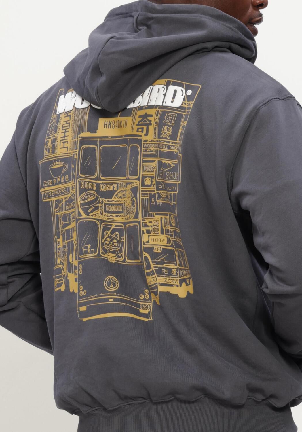Dunkelgrau WOODBIRD Sweatshirt WBPACS TRAM HOODIE - large